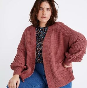Madewell • Bobble Cardigan Sweater in Dahlia Pink • Size M
